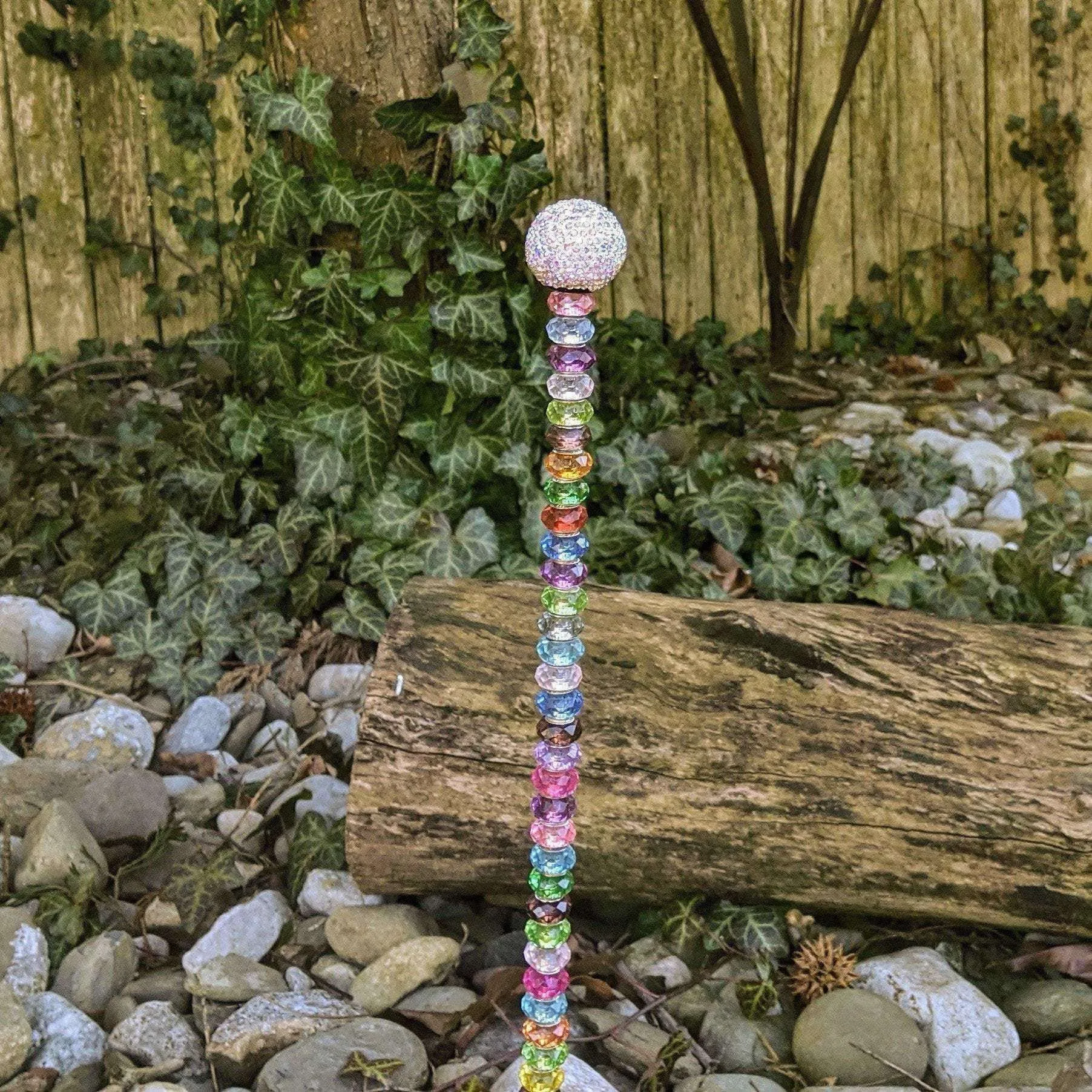 Fairy Wand Garden Stake/ Crystal Fairy Garden 12"or 24" Stake/ Suncatcher