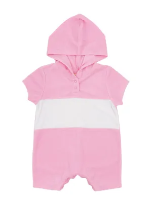 Finn Baby Hooded Romper, Fairy Tale Pink