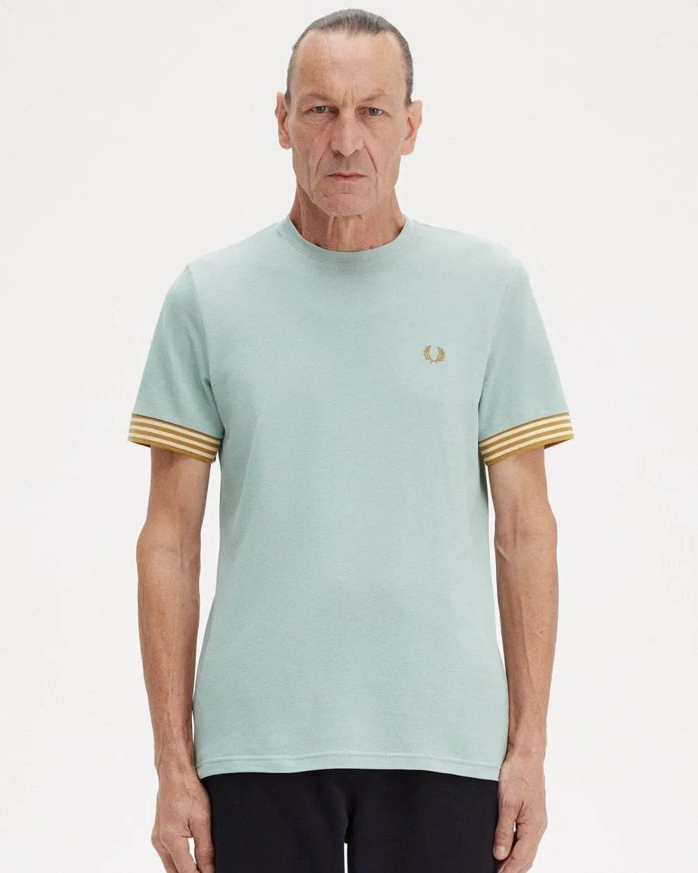 Fred Perry Mens Striped Cuff T-Shirt