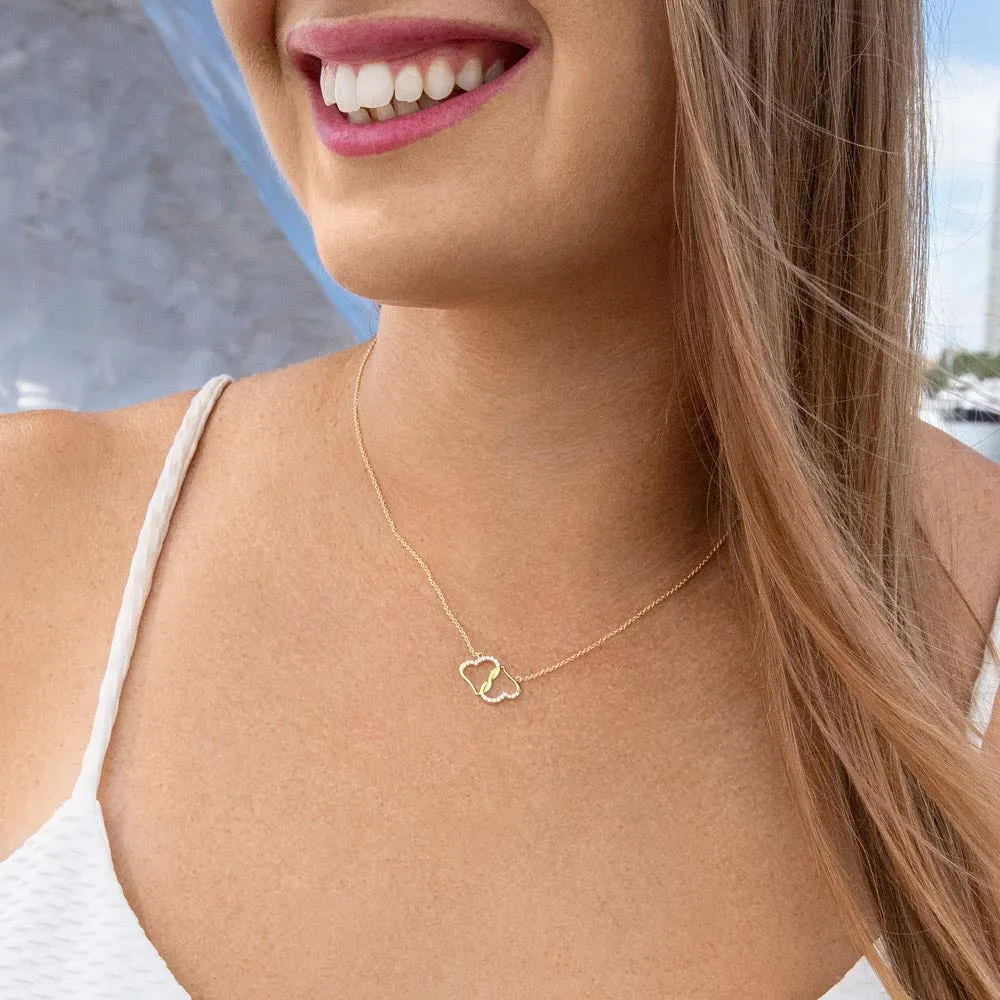 Gift For My Wife, You Are My Queen Forever Message Card, Gold Hearts Necklace