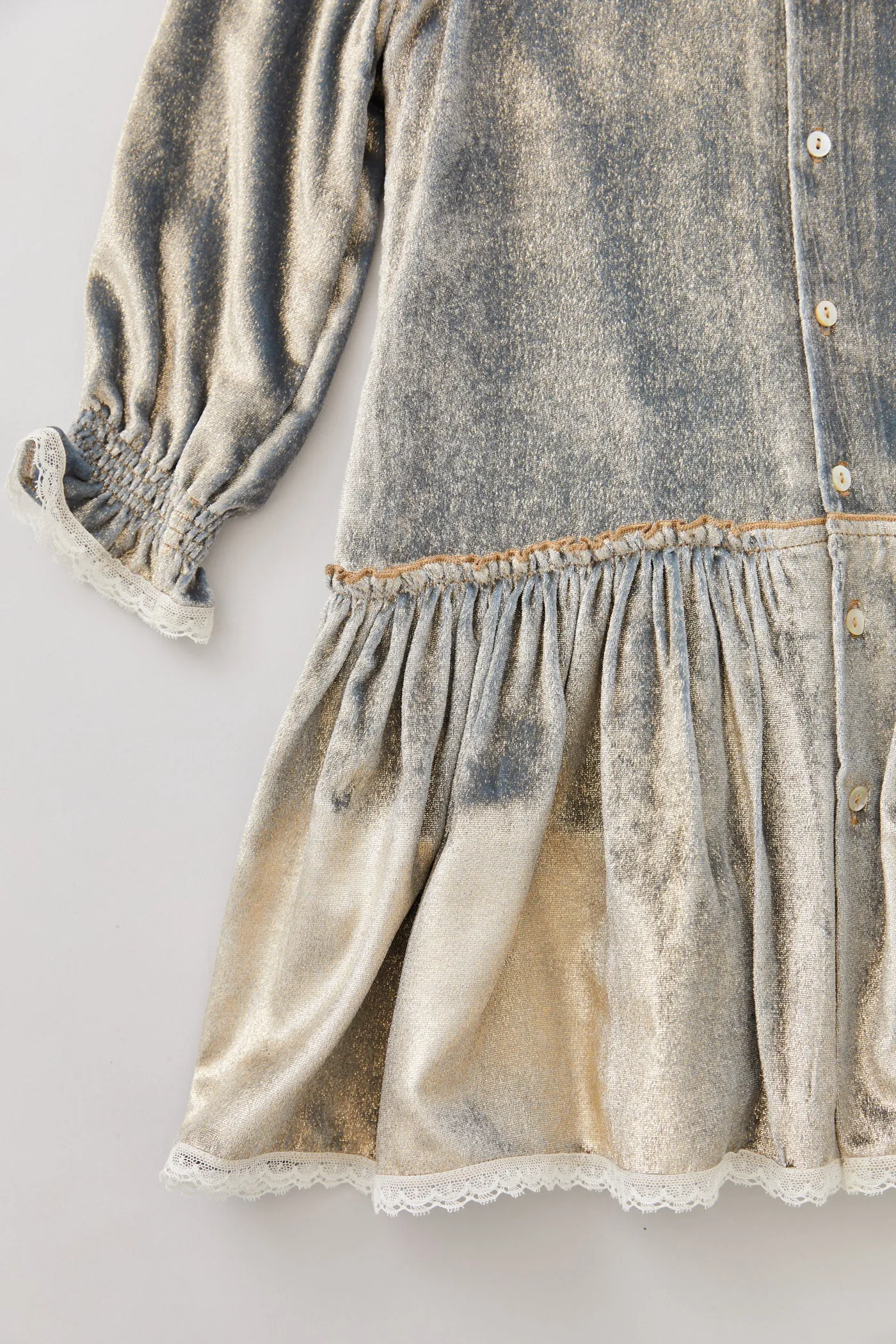 Ginger Blue Gold Velvet - Occasional Party