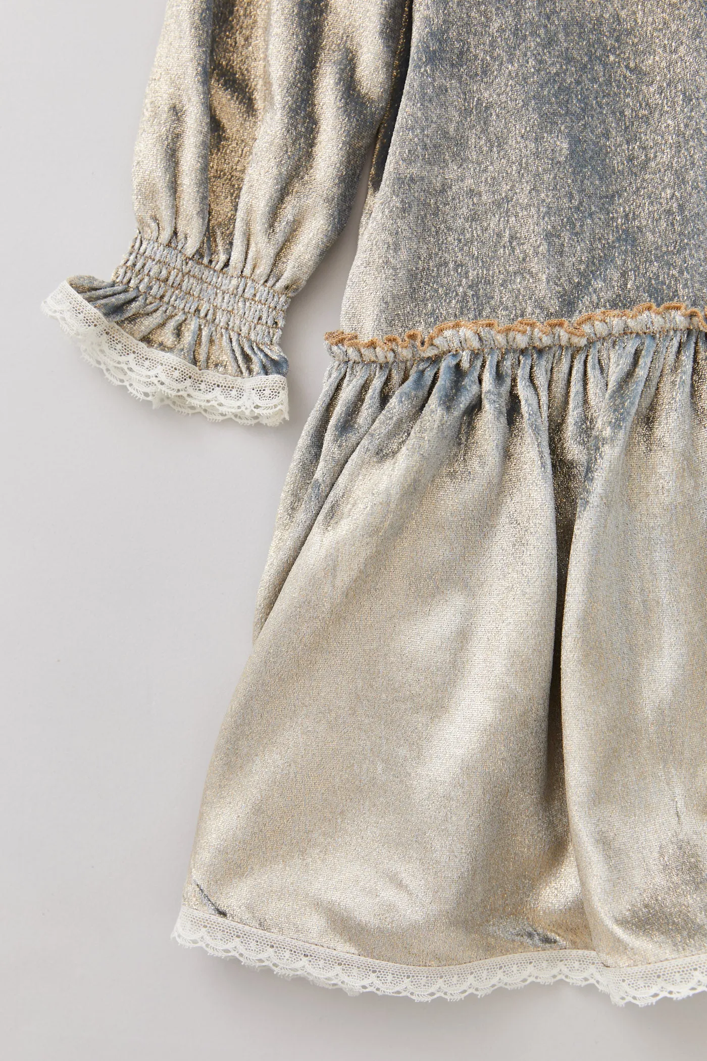 Ginger Blue Gold Velvet - Occasional Party