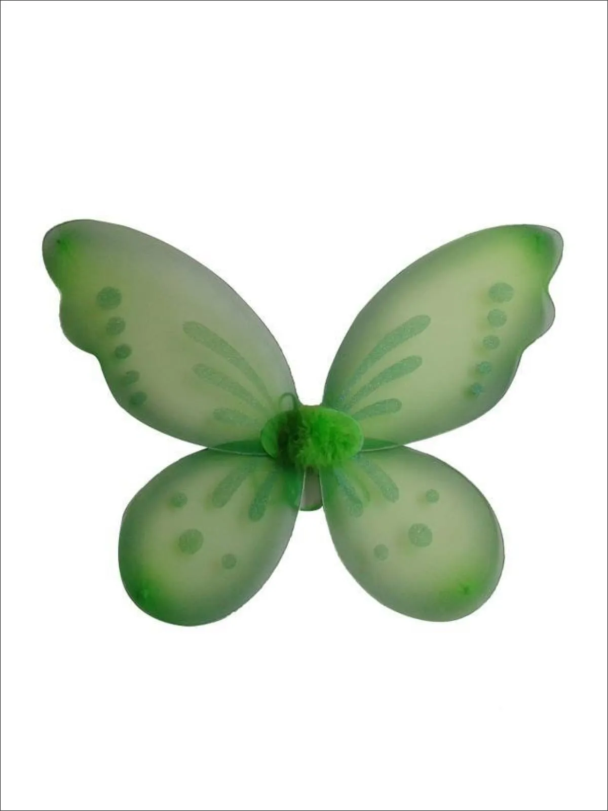 Girls Green Glitter Fairy Wings