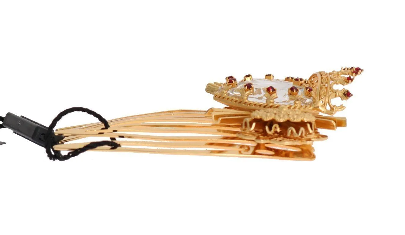 Gold Crystal Heart Sicily Hair Comb