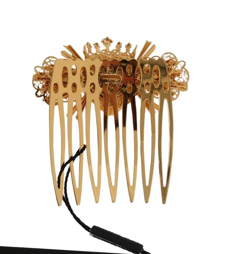 Gold Crystal Heart Sicily Hair Comb