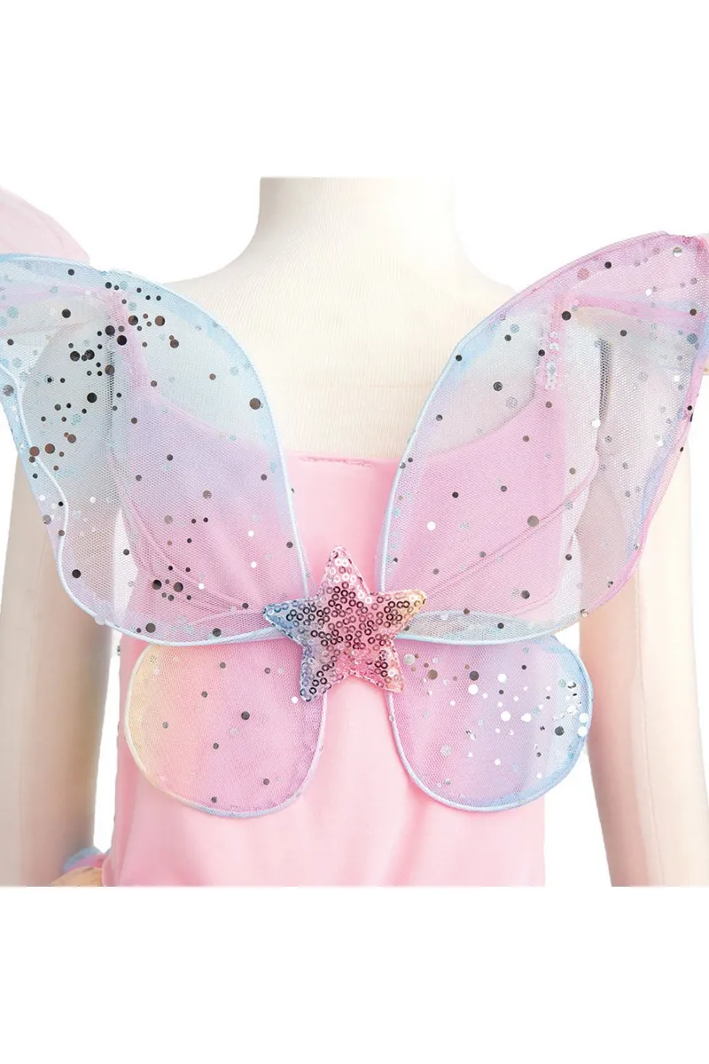 Great Pretenders Rainbow Fairy Dress & Wings, Multi, Size 3-4