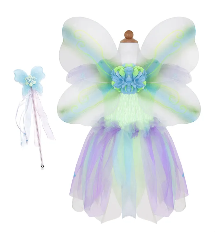 Green Butterfly Dress & Wings with Wand