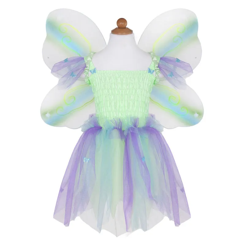 Green Butterfly Dress & Wings with Wand