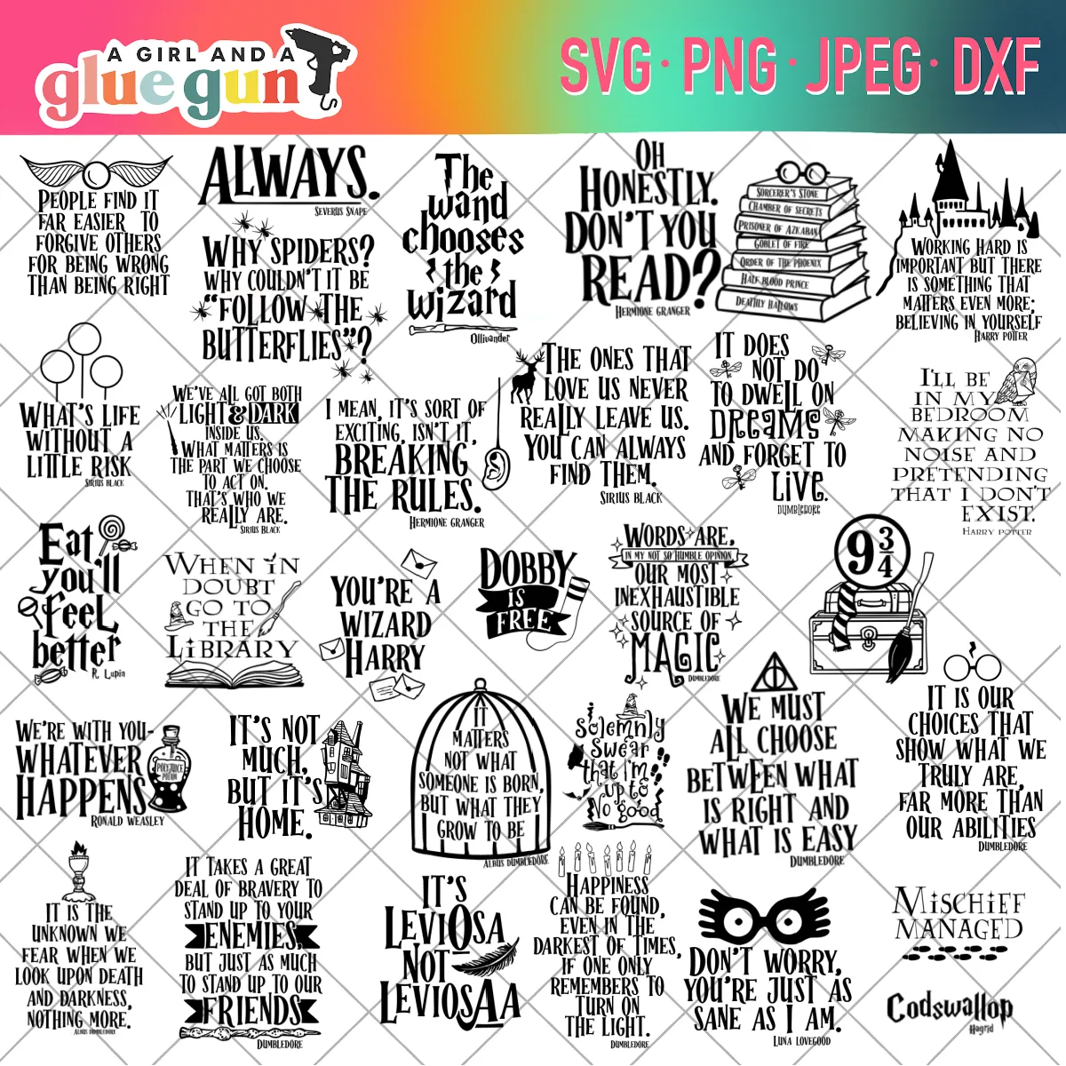 Harry Potter SVG Cut File Bundle