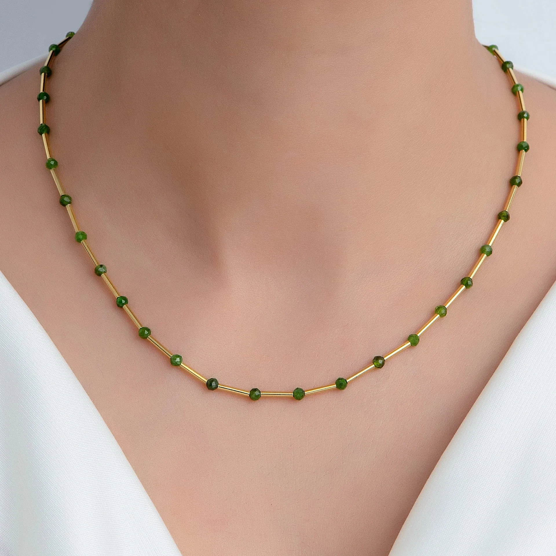 Helen Agate Chain Necklace – Handcrafted Luxury