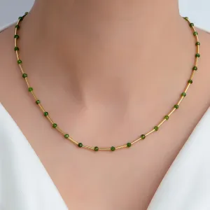 Helen Agate Chain Necklace – Handcrafted Luxury