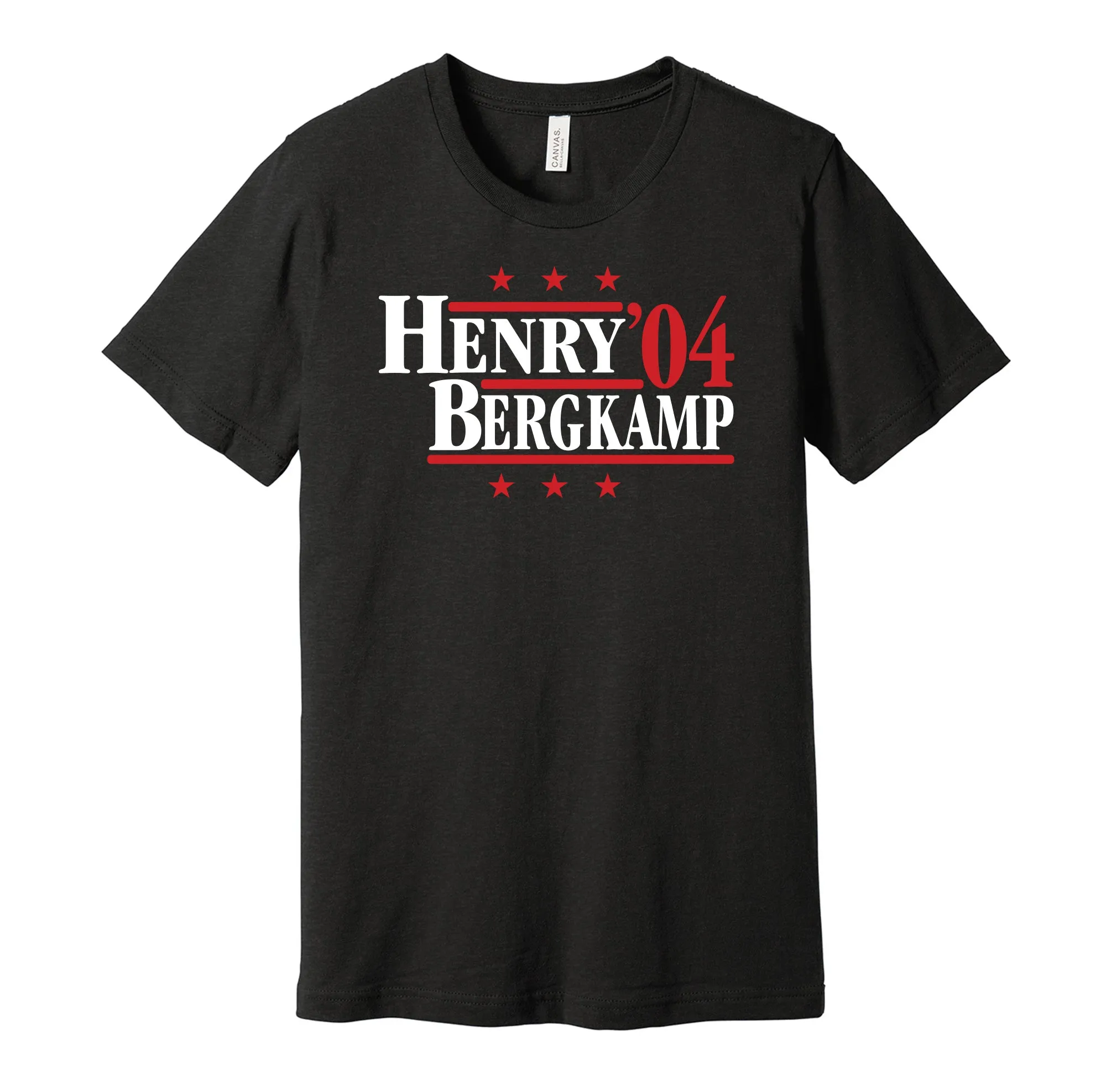 Henry & Bergkamp '04 - London Football Legends Political Campaign Parody T-Shirt - Hyper Than Hype Shirts