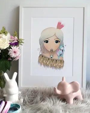 Hine - Brown Cloak - Framed