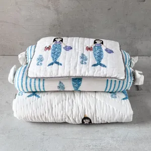 Home Artisan Nerissa Hand Block Print Cotton Quilt Set