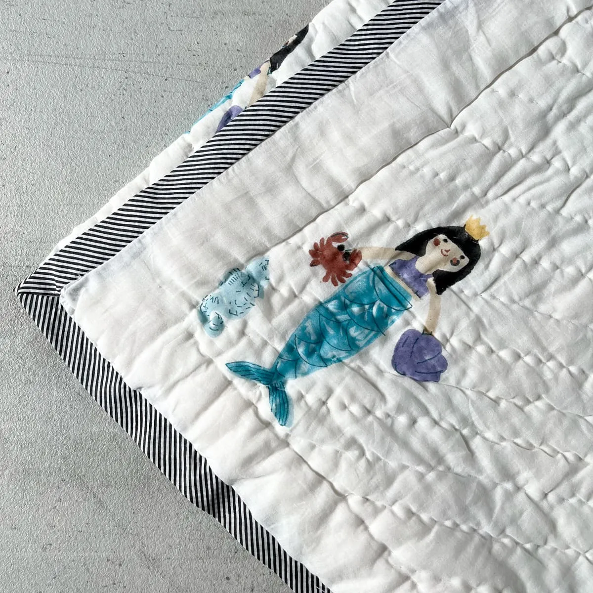 Home Artisan Nerissa Hand Block Print Cotton Quilt Set
