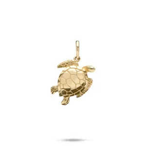 Honu Pendant in Gold - 18mm