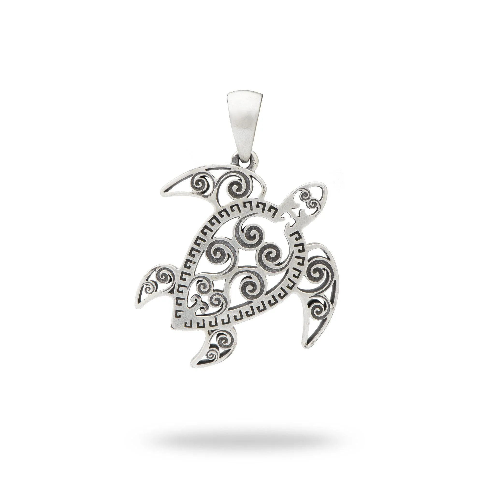 Honu Pendant in Sterling Silver - 30mm
