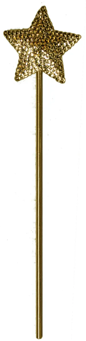 Jacobson Hat Company Ladies Sparkly Star Wand (Gold)