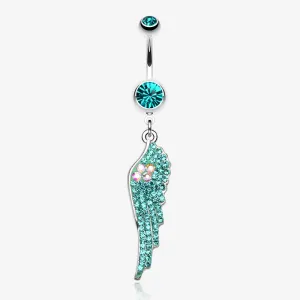 Jeweled Angel Wing Sparkle Belly Ring