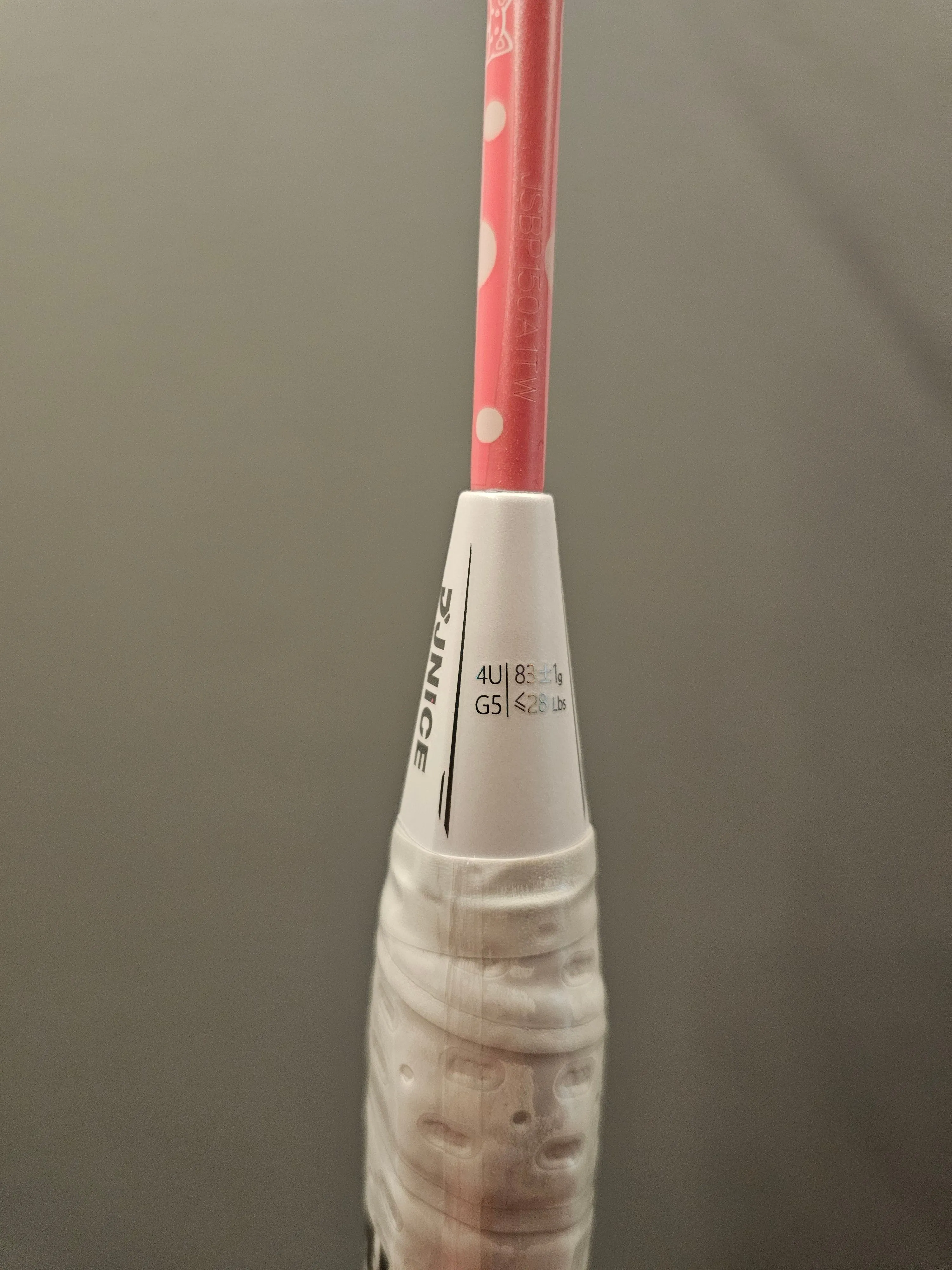 JNICE Shiba Says Kawai Pink Badminton Racket