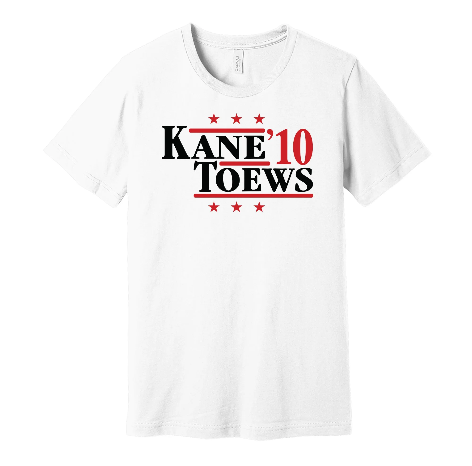 Kane & Toews '10 - Chicago Hockey Legends Political Campaign Parody T-Shirt - Hyper Than Hype Shirts