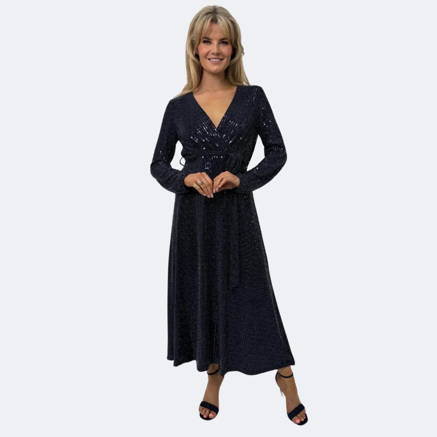 Kate & Pippa Kylie Midi Dress | Navy Sparkle