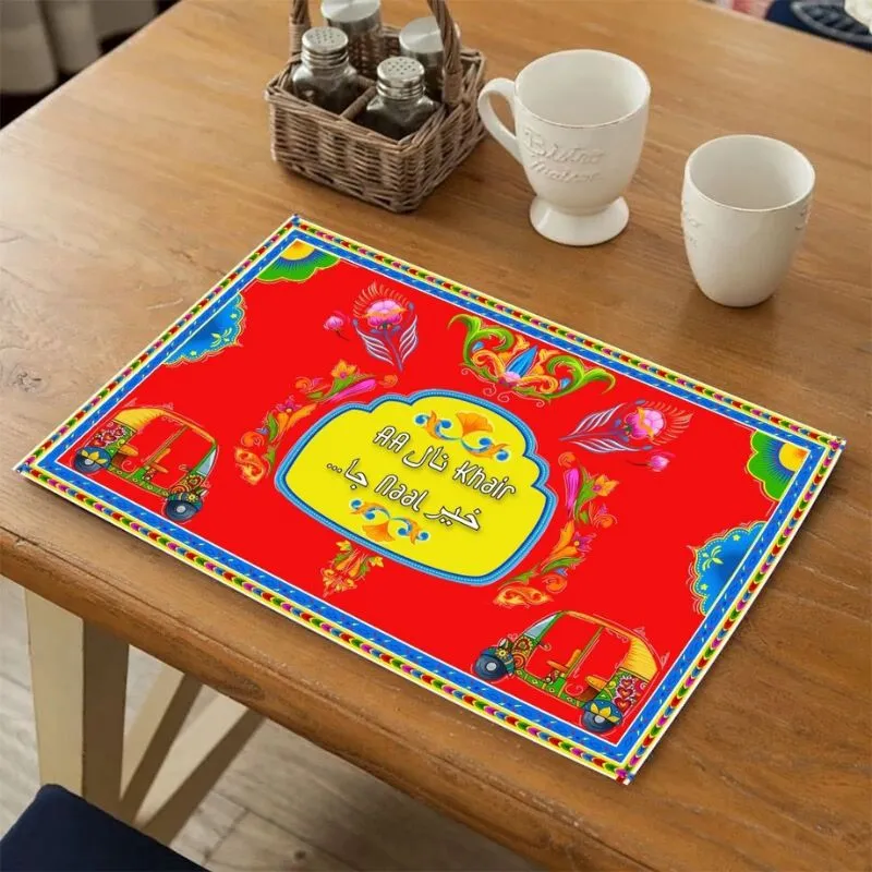 Khair Naal Truck Art Themed Table Matt