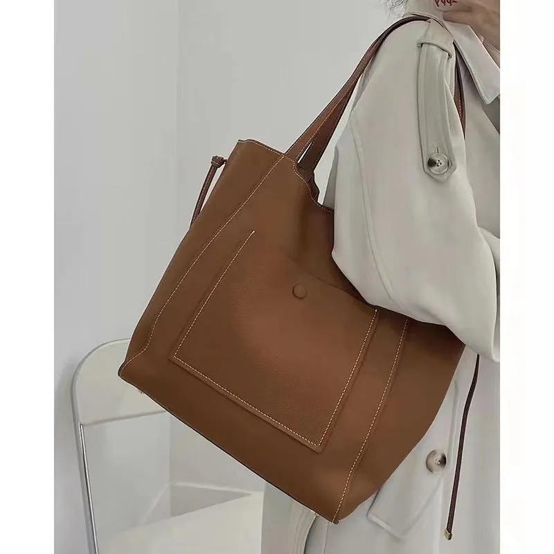 Kraseeva Pebbled Shoulder Tote