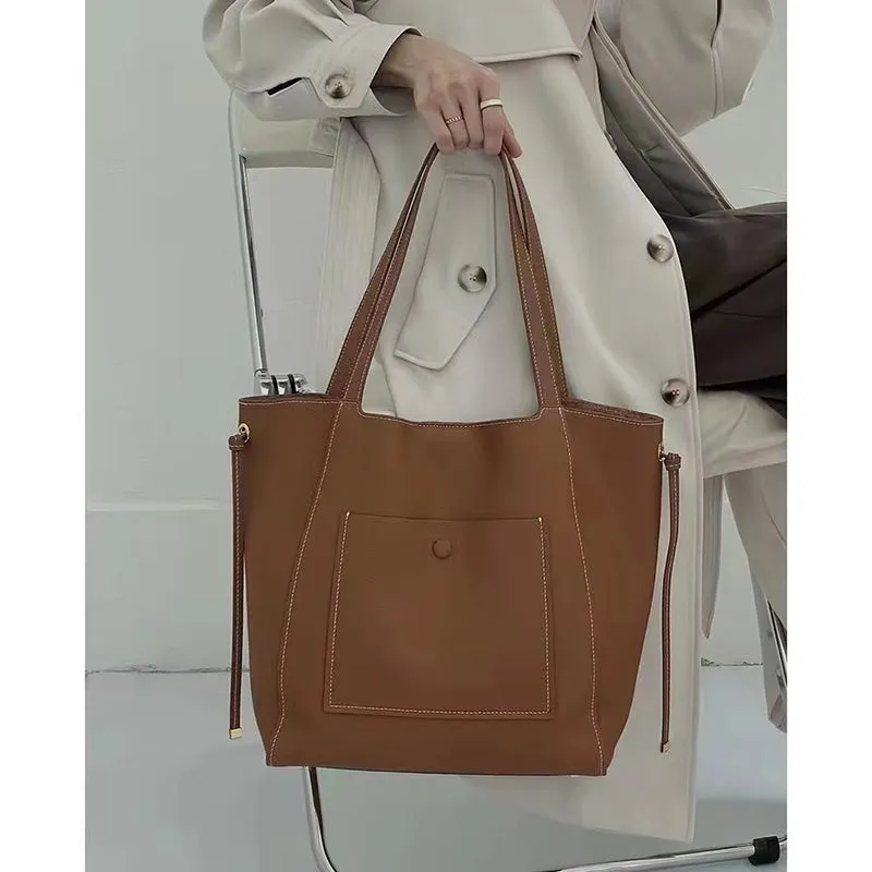 Kraseeva Pebbled Shoulder Tote