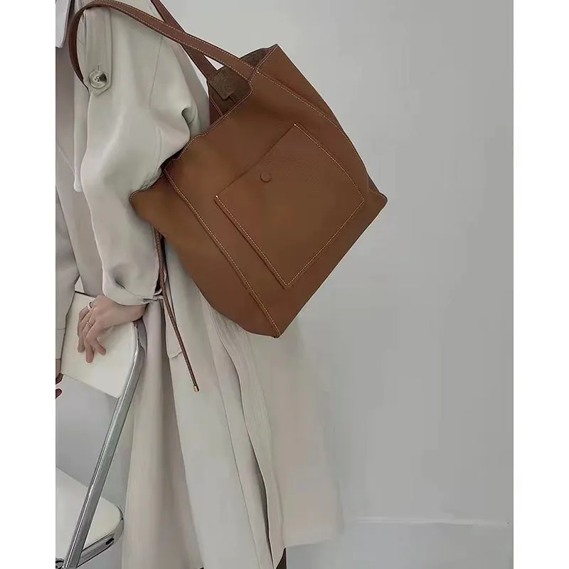 Kraseeva Pebbled Shoulder Tote