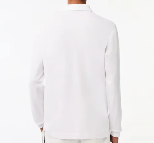 Lacoste Smart Paris Long Sleeve Stretch Cotton Polo White PH2481-51-001