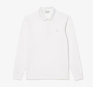 Lacoste Smart Paris Long Sleeve Stretch Cotton Polo White PH2481-51-001