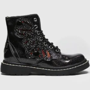 Lelli Kelly Black Patent Fairy Wings Boots