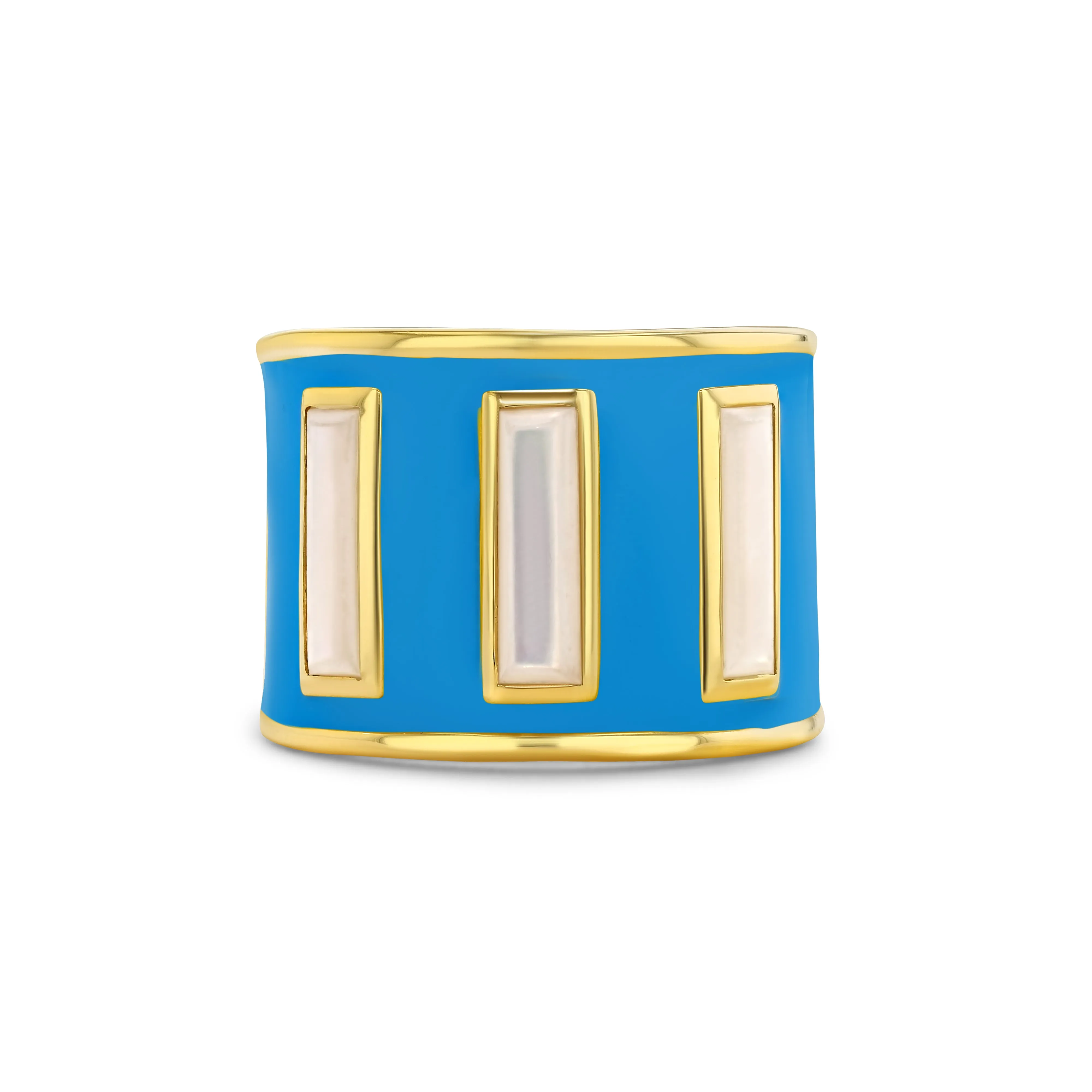 Limited Edition Gigi Enamel Ring / Blue Aoli