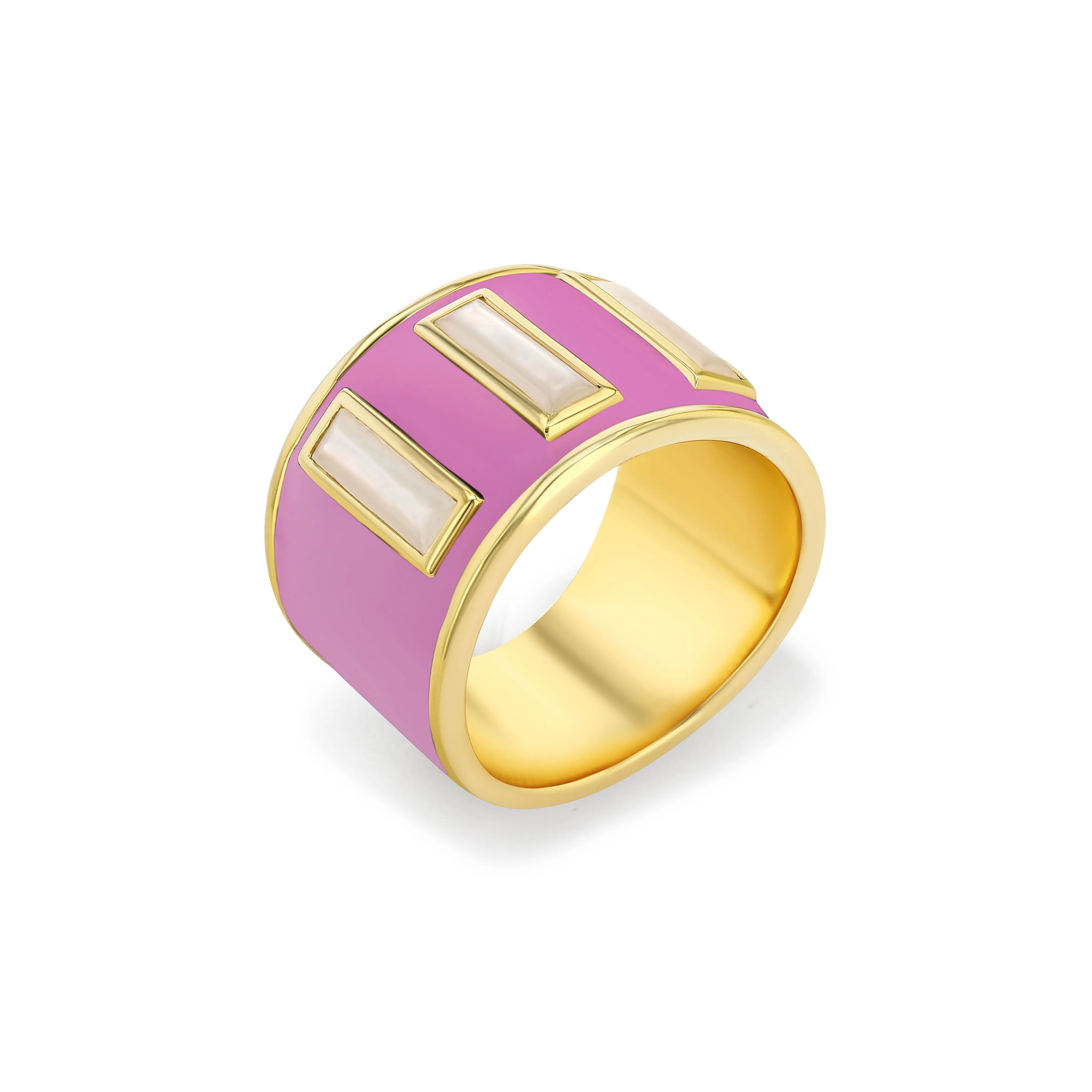 Limited Edition Gigi Enamel Ring / Pink-Purple