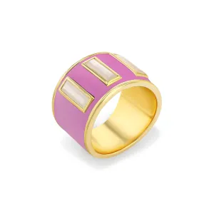 Limited Edition Gigi Enamel Ring / Pink-Purple