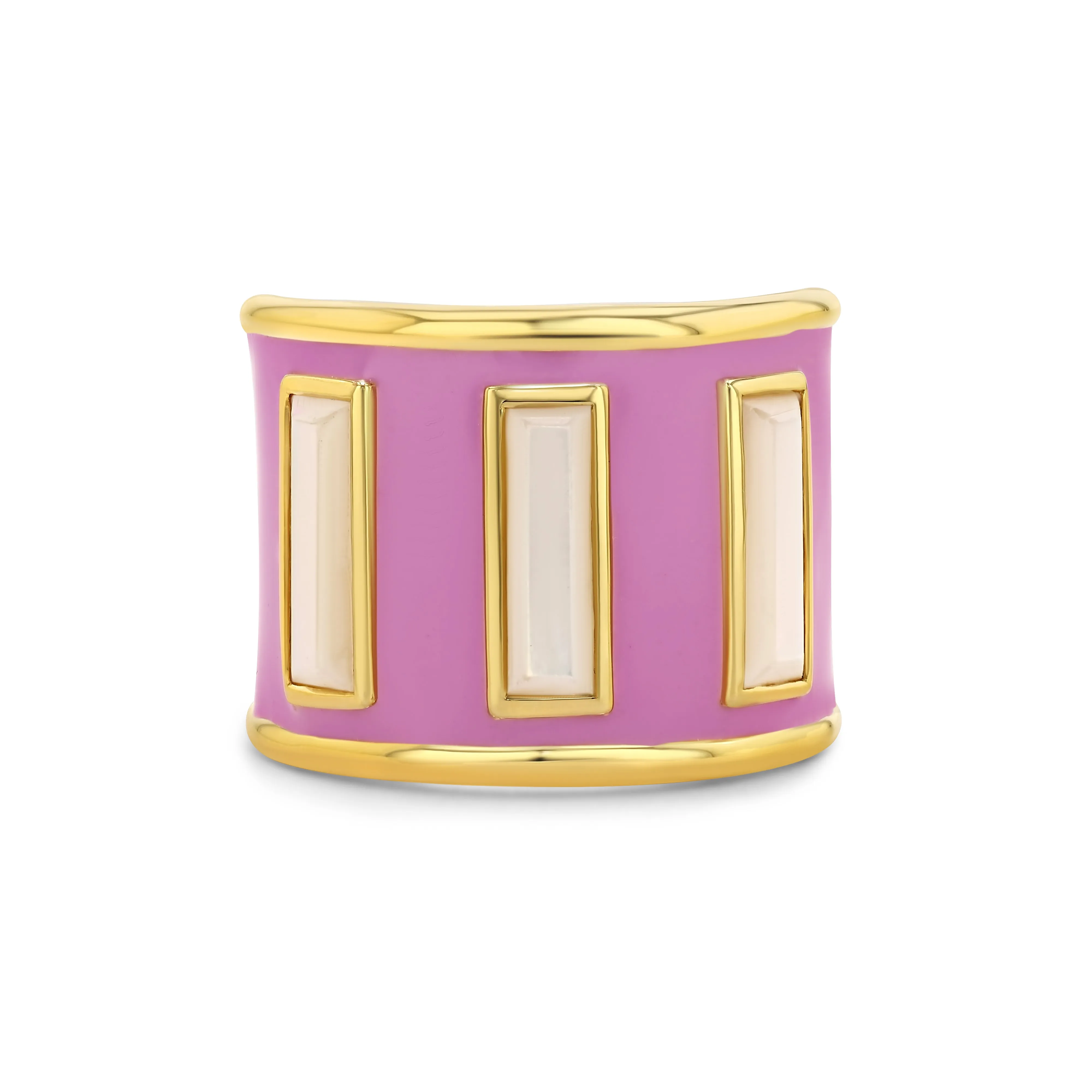 Limited Edition Gigi Enamel Ring / Pink-Purple