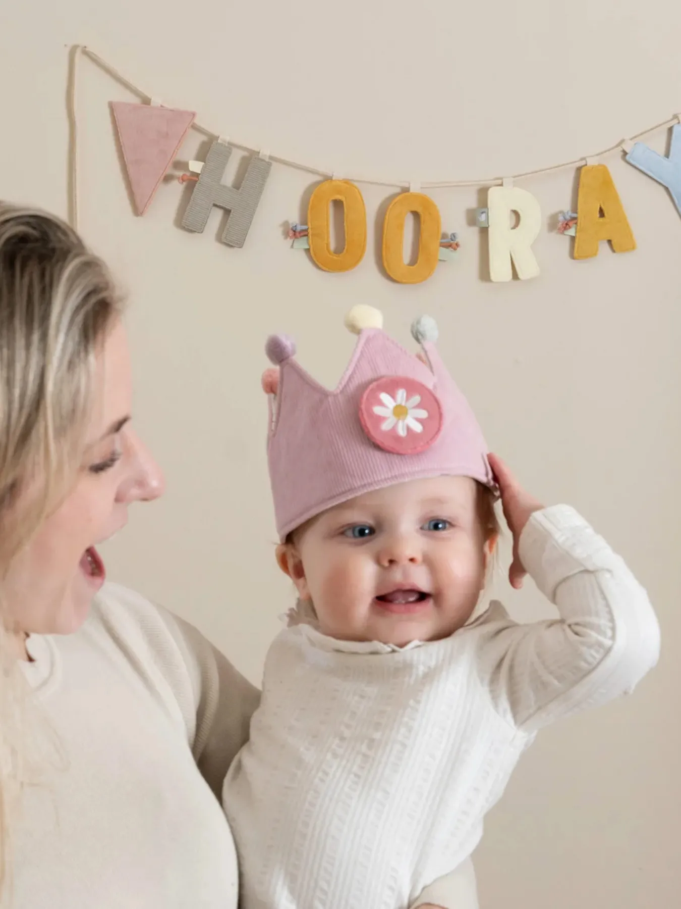 Little Dutch Birthday Crown With Numbers - Pink