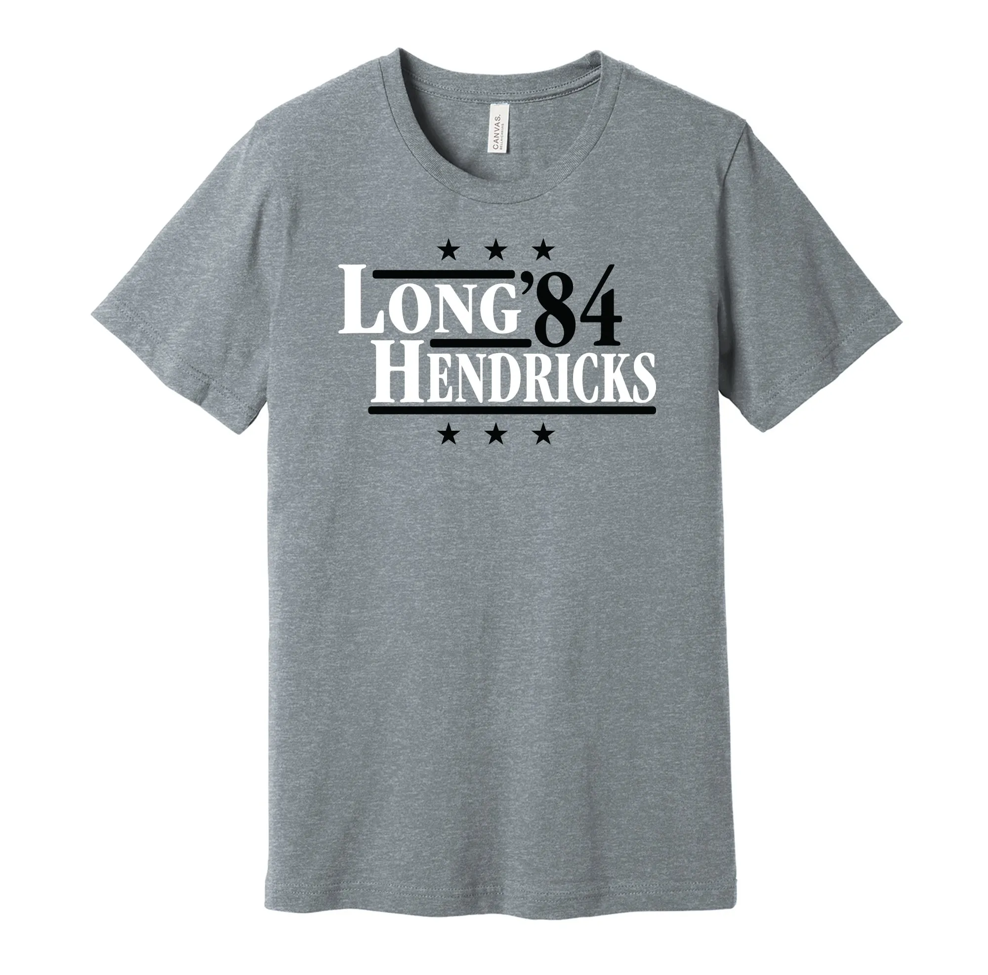 Long & Hendricks '84 - Oakland Football Legends Political Campaign Parody T-Shirt - Hyper Than Hype Shirts
