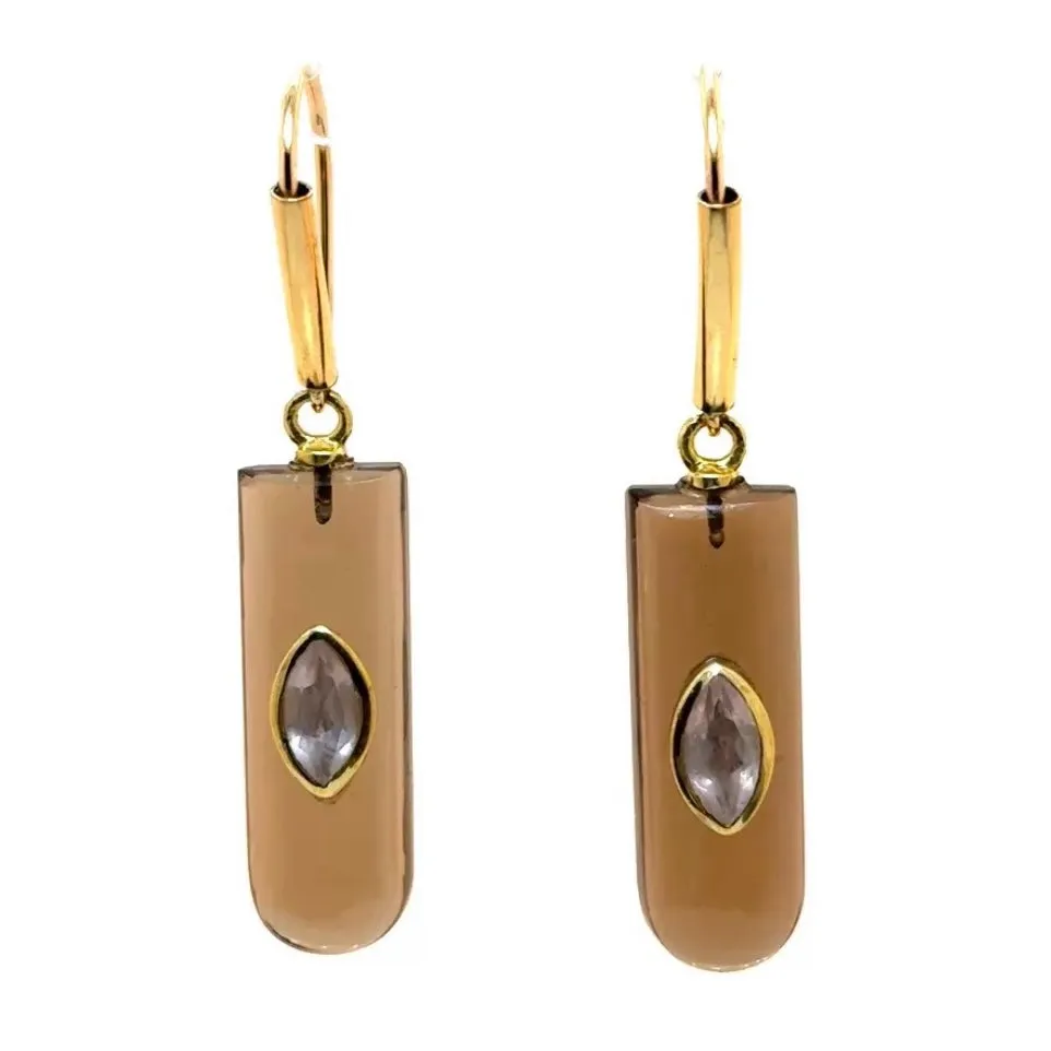Magic Portal Smokey Quartz Earrings