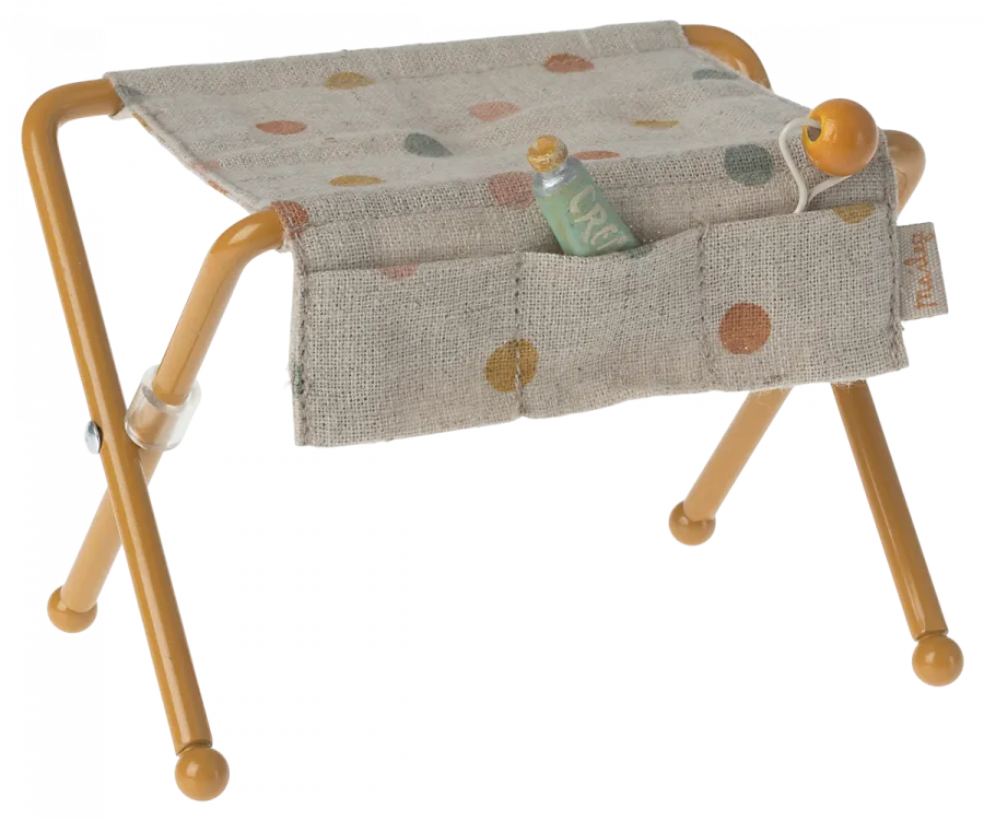 Maileg baby mouse nursery table ocher