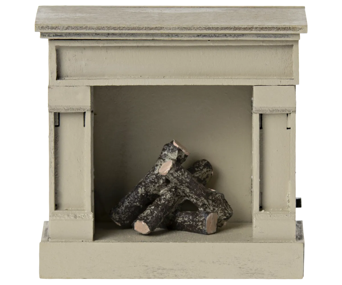 Maileg fireplace off-white