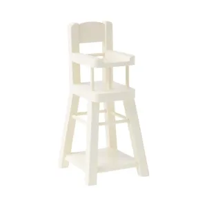 maileg high chair for micro babies, off-white