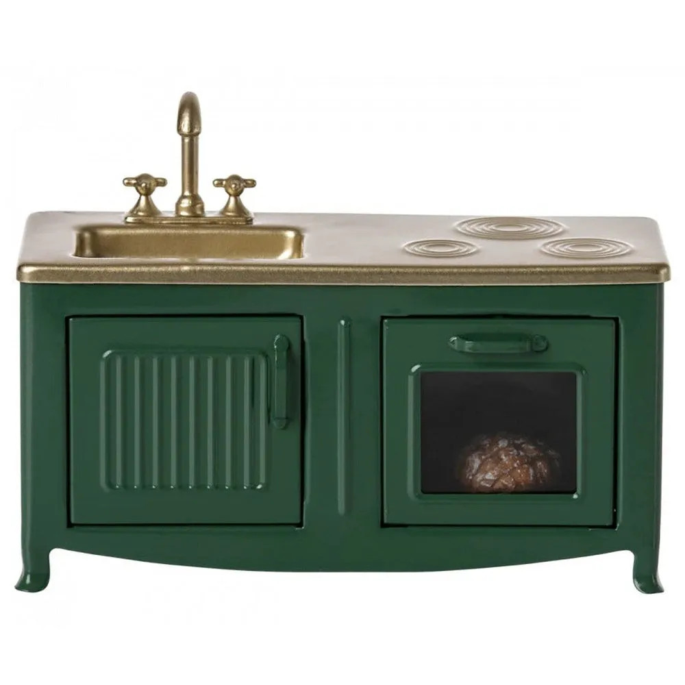 Maileg kitchen for mice, dark green