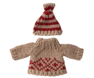 Maileg knitted sweater and hat for mum mouse - 2024