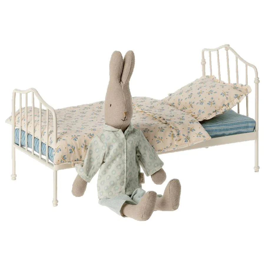 maileg miniature bed, blue