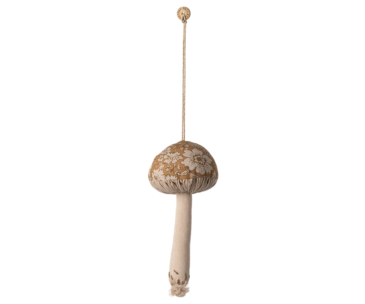 Maileg mushroom ornament - blossom, ochre