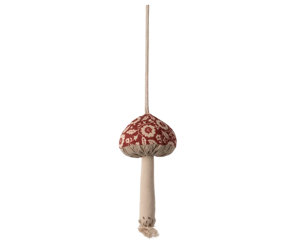 Maileg mushroom ornament - blossom, red