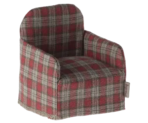 Maileg red checker chair for mice