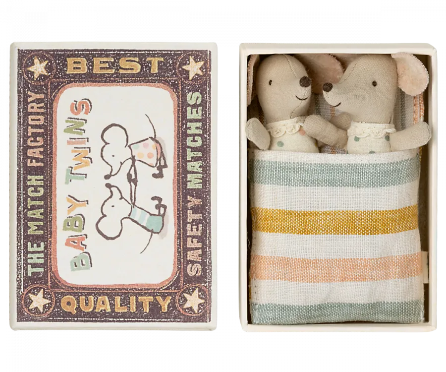 maileg twins baby mice in matchbox